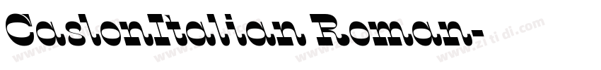 CaslonItalian Roman字体转换